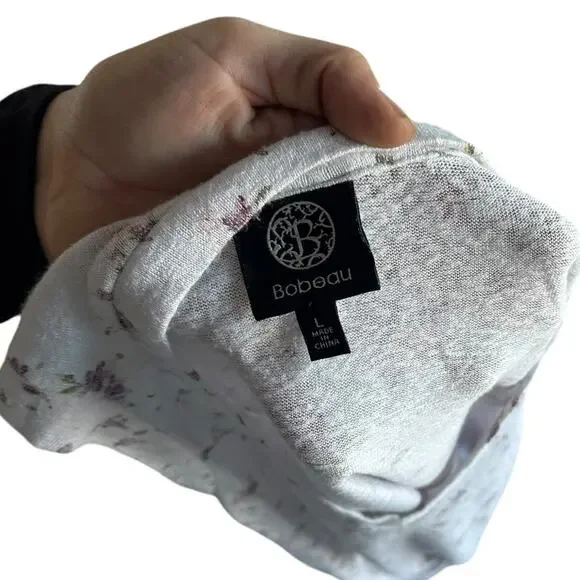 Bobeau Floral Faux Tie Front Tank Top - Picture 5 of 6